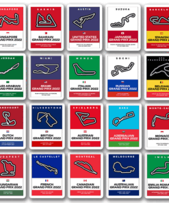 Alternative view of 20 Stickers Formula 1 circuit Pack
