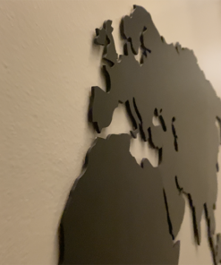 Alternative view of Carte du monde 7 continents - MDF 115mx65 cm